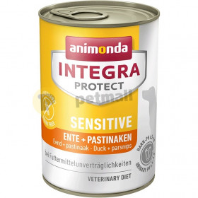 Animonda Integra Protect  Sensitive - пълноценна храна с патешко и пащърнак за кучета с различни алергии